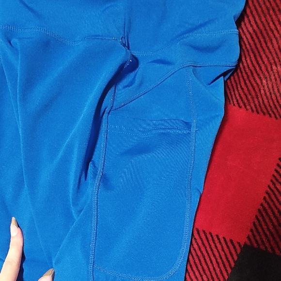 POP Fit Electric Blue Leggings - Picture 2 of 3